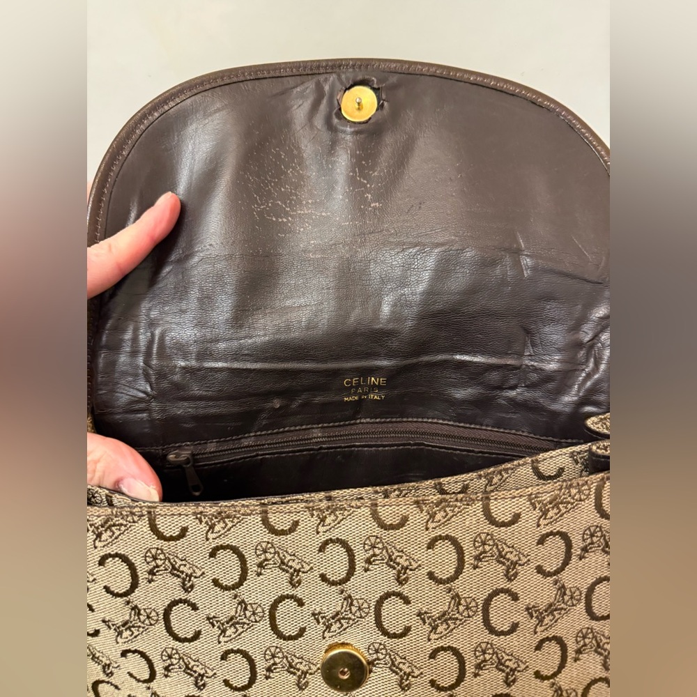 Celine Tan and Brown Crossbody Bag - Picture 9 of 16